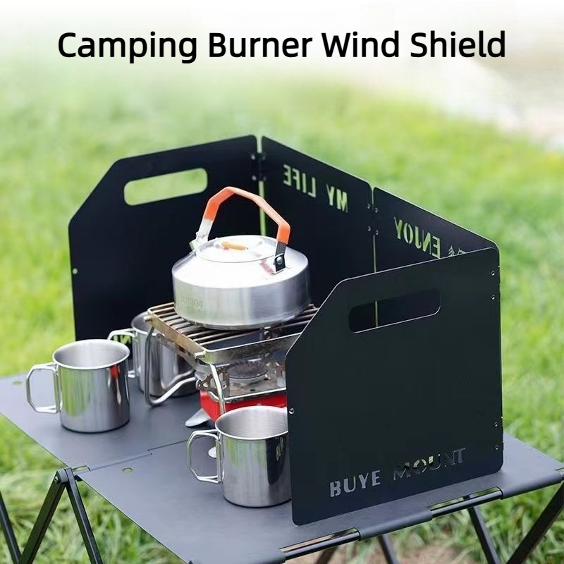 Camping Hiking Cooking - 캠핑 스토브 윈드쉴드 4단 접이식 바람막이