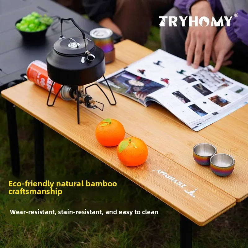 트라이호미 야외 캠핑 테이블 휴대용 대나무 나무 테이블 - Camping Cooking Table 리뷰 및 가격