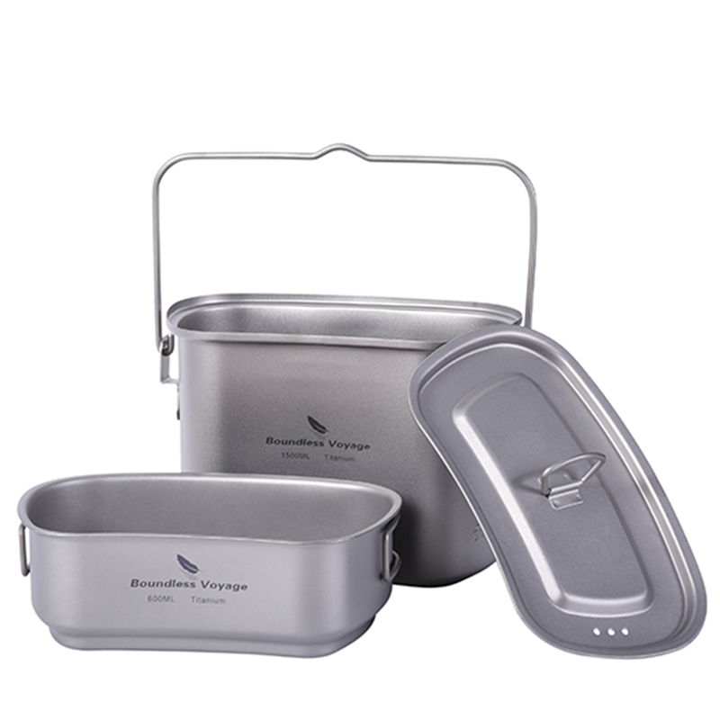 야외 군용 매점 메스 키트, 캠핑 티타늄 조리기구, 도 - Camping Cooking Container 리뷰 및 가격