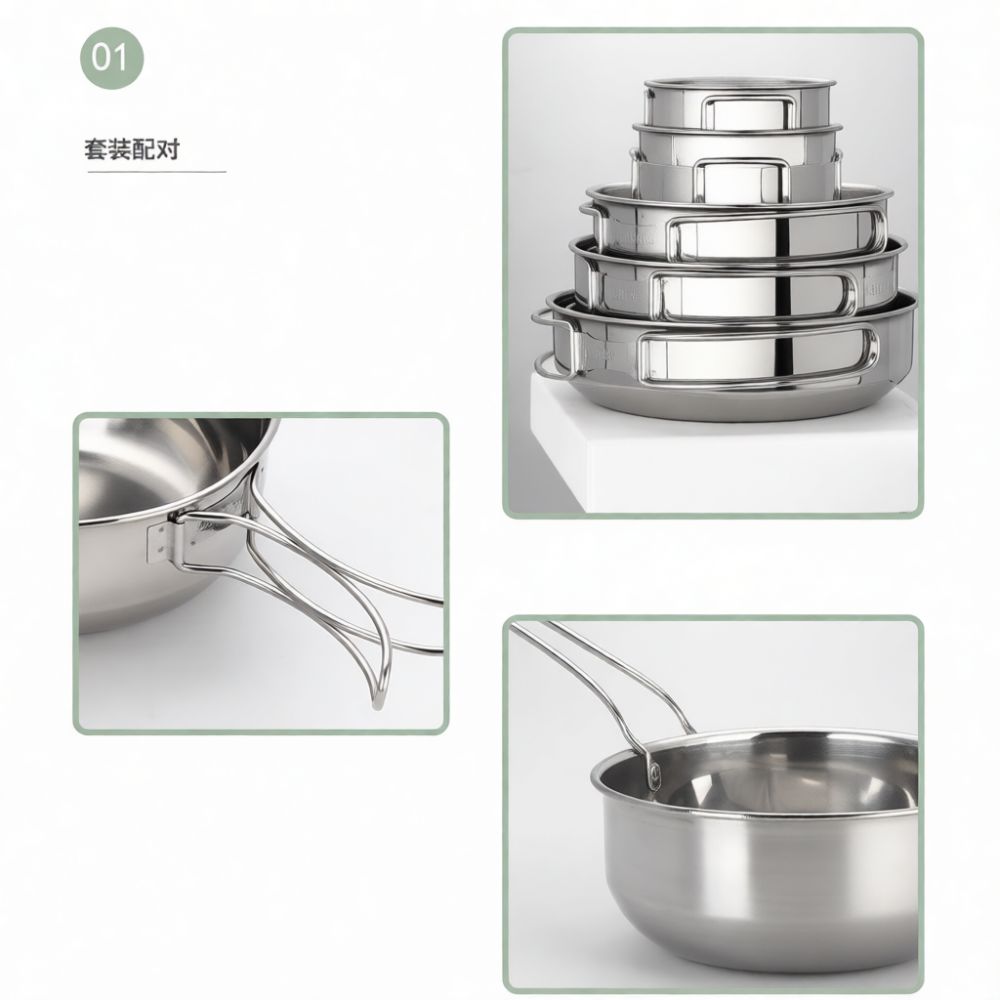 전문가용 캠핑 조리 도구 세트, 휴대용 스테인리스 스틸 - Camping Cooking Dining Set 리뷰 및 가격