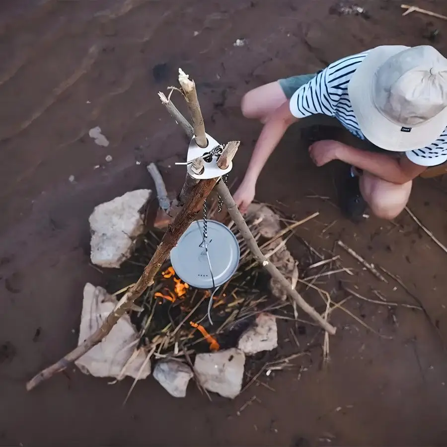 스테인레스 스틸 휴대용 캠핑 삼각대 걸이 조절 체인,  - Camping Hiking Cooking 리뷰 및 가격