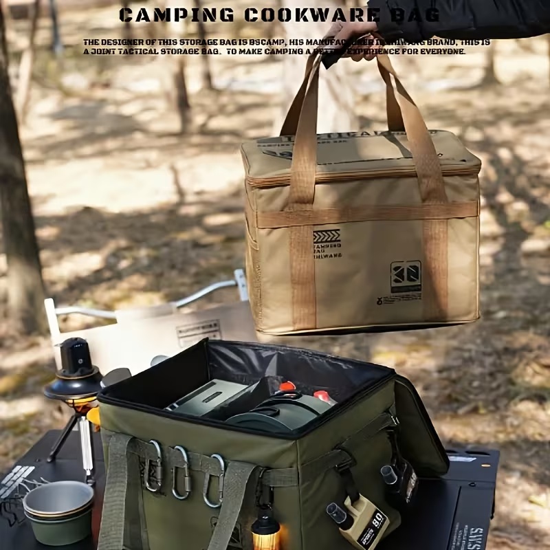 튼튼하고 대용량의 캠핑용품 정리 가방, 고품질 옥스퍼드 - Camping Cooking Organizer 리뷰 및 가격