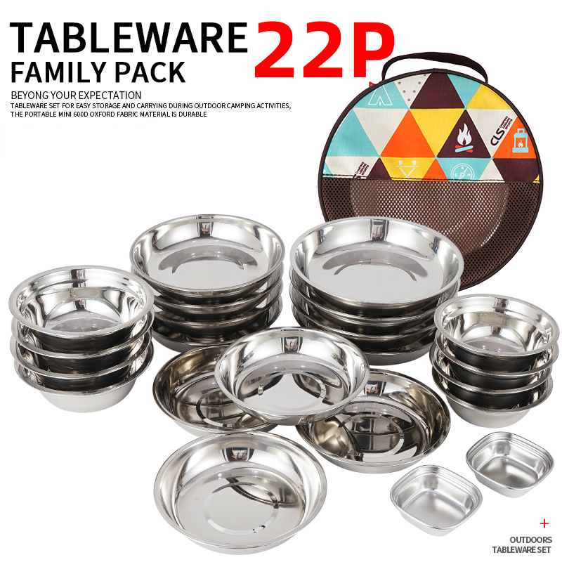 야외 캠핑 요리 휴대용 식사 접시 세트 22pcs 캠핑 - Camping Cooking Dining Set 리뷰 및 가격