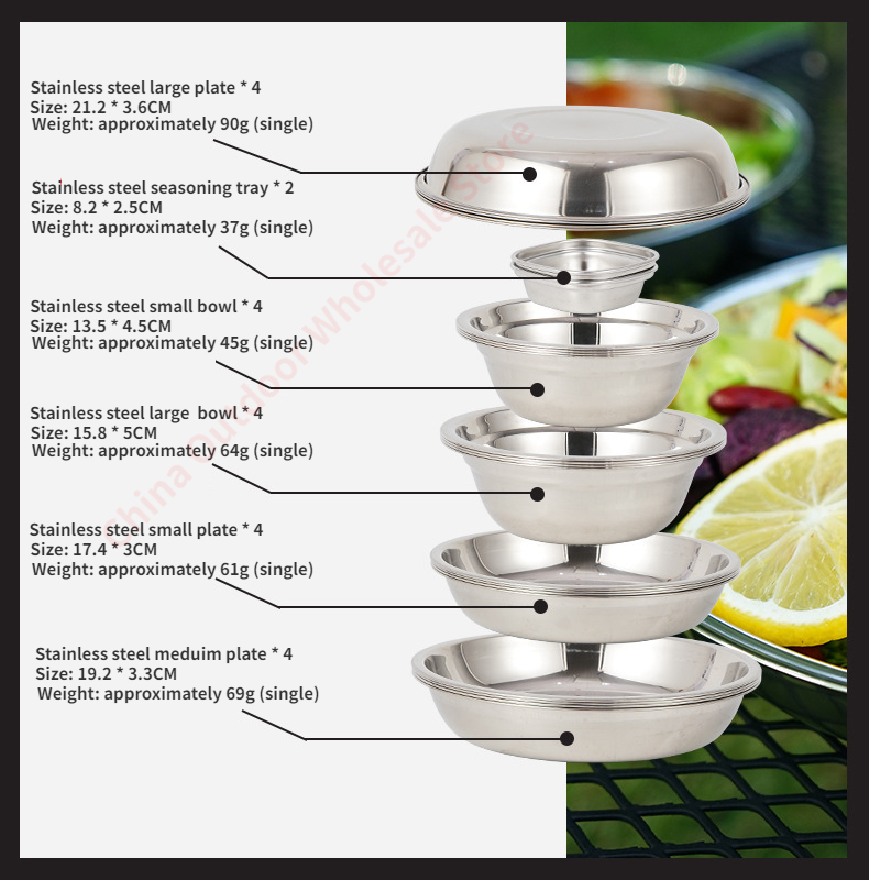 야외 캠핑 요리 휴대용 식사 접시 세트 22pcs 캠핑 - Camping Cooking Dining Set 리뷰 및 가격