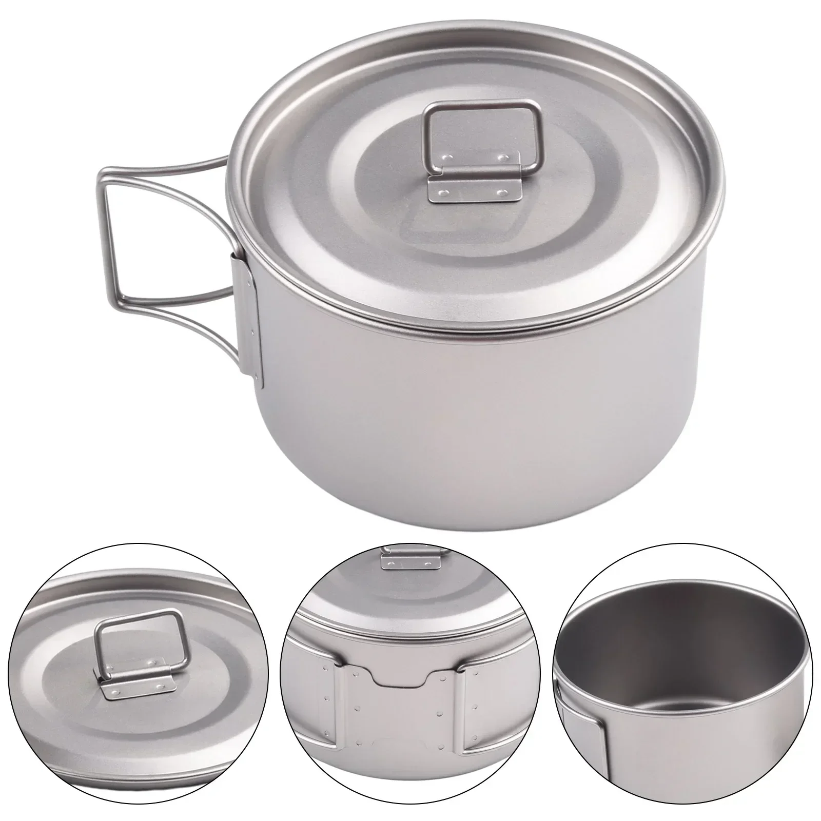 접이식 손잡이가 있는 티타늄 그릇, 캠핑 그릇, 뚜껑  - Camping Cooking Container 리뷰 및 가격