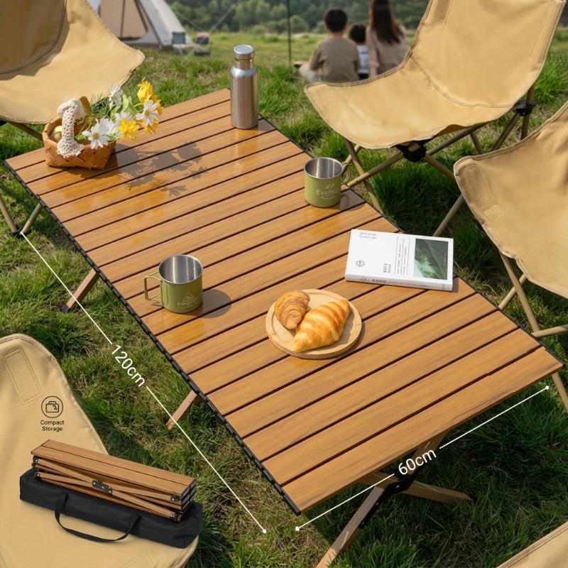 휴대용 접이식 에그 롤 테이블, 60/120cm, 야외 - Camping Cooking Table 리뷰 및 가격